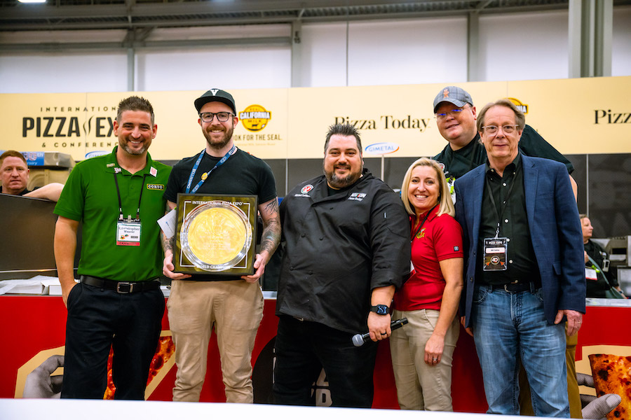 Alex White, Yukon Pizza, Las Vegas, Nevada, wins the Non-Traditional Pizza Division at International Pizza Challenge 2024.