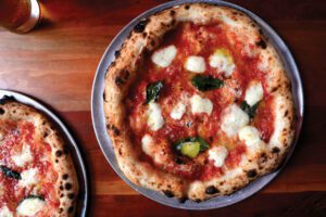 margherita pizza, neapolitan pizza style