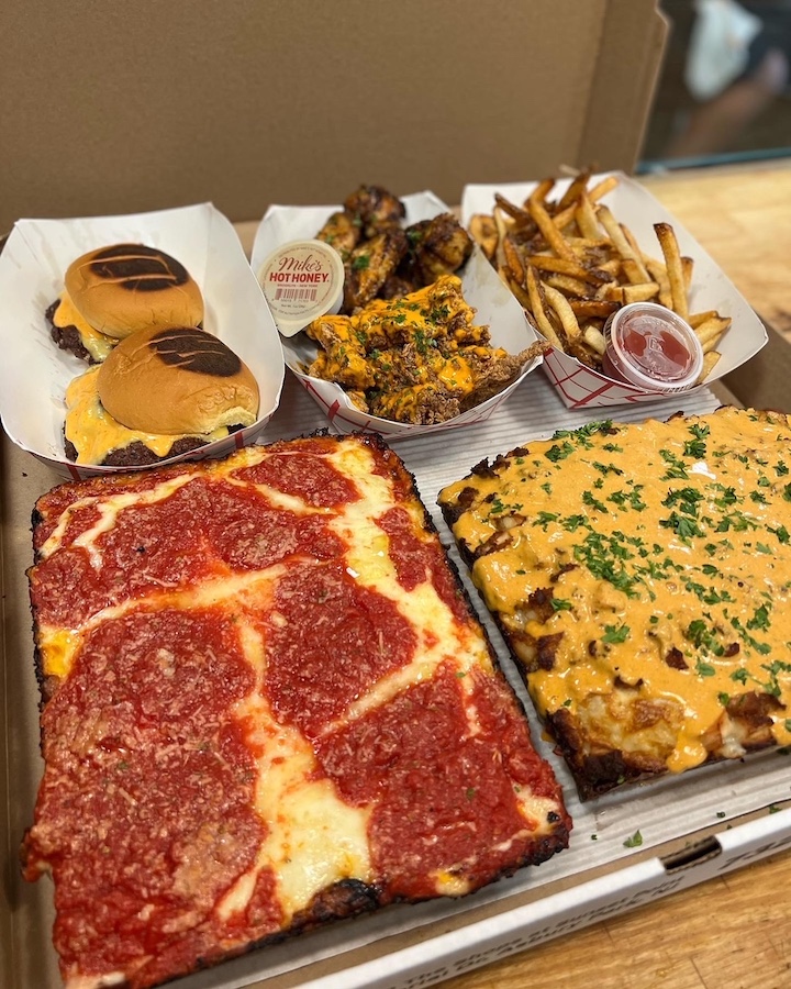 menu items, pizza, burger fries, wings, The Galley, Asbury Park, New Jersey