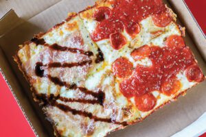 via 313, austin, texas, detroit style pizza