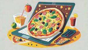 pizza online ordering illustration